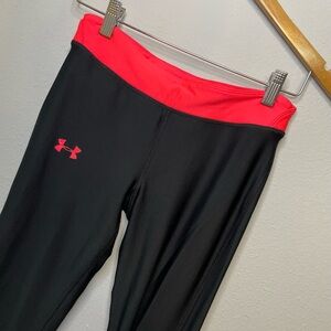 Under Armour HeatGear Leggings Women’s Small Black/Red